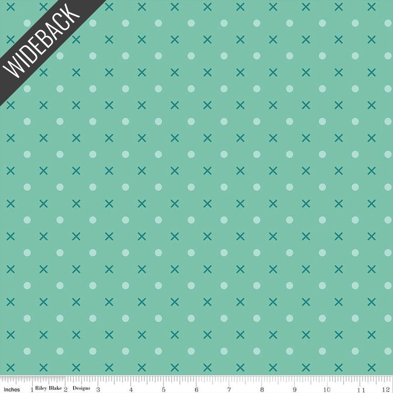 Mary Wideback (108 Inch) in Sea Glass (wb14183-seaglass) | Bee Dots | Lori Holt | Riley Blake